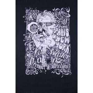 Karl Lagerfeld print t-shirt black white Y2K vintage fall '06 '07 photographer S